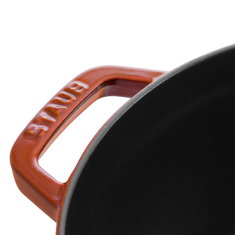 STAUB Round Cocotte 28 cm – Enameled Cast Iron “Cherry” 6.7 L