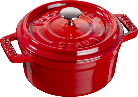STAUB Round Cocotte 28 cm – Enameled Cast Iron “Cherry” 6.7 L