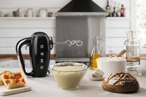 Smeg HMF01BLEU Electric Mixer – 9 Speeds, Turbo Function, Accessories & LED Display
