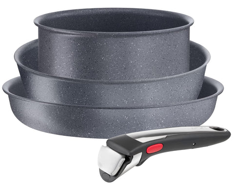 Set of 3 Tefal Ingenio Natural On 16 / 18 / 20 cm Saucepans + Removable Handle