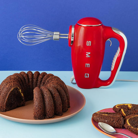 Smeg HMF01BLEU Electric Mixer – 9 Speeds, Turbo Function, Accessories & LED Display