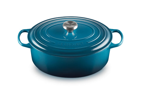 Le Creuset Signature Oval Casserole Dish 29 cm – Enameled Cast Iron “Cherry” 4.7 L