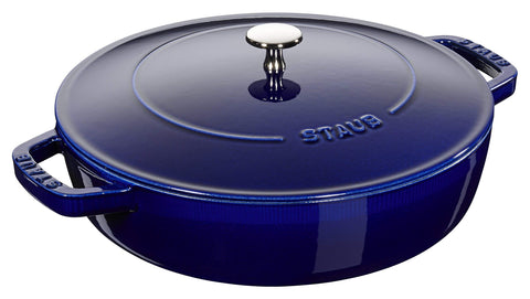 STAUB Chistera 28 cm Sauté Pan – Enamelled Cast Iron “Cherry” 3.7 L