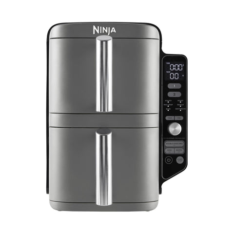 NINJA Foodi FlexDrawer Air Fryer, Dual Zone with Removable Divider, Large 10.4 L Drawer, 7-in-1, Dual Zone, Oil-Free, Dishwasher-Safe Non-Stick Parts, Black AF500EU