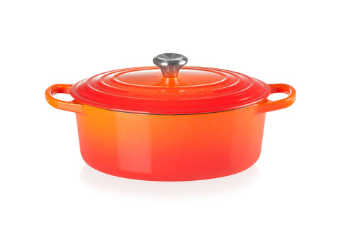 Le Creuset Signature Oval Casserole Dish 29 cm – Enameled Cast Iron “Cherry” 4.7 L