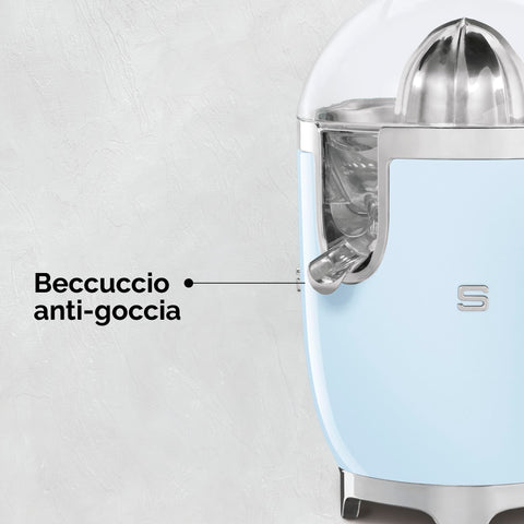 Smeg Electric Citrus Juicer – 70W, Anti-Drip Spout & Push Start