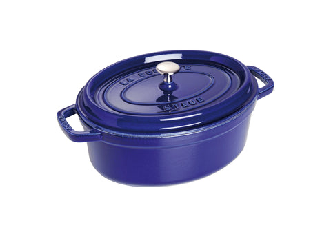 STAUB Oval Cocotte 29 cm – Enameled Cast Iron “Graphite Grey” 4.25 L