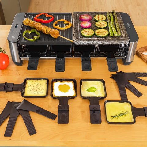 Cecotec Raclette en Bois Cheese&Grill 8200 Wood Black – 1200 W ⚡