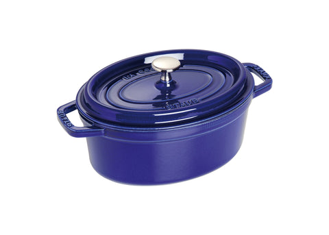 STAUB Oval Cocotte 29 cm – Enameled Cast Iron “Graphite Grey” 4.25 L