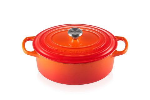 Le Creuset Signature Oval Casserole Dish 29 cm – Enameled Cast Iron “Cherry” 4.7 L