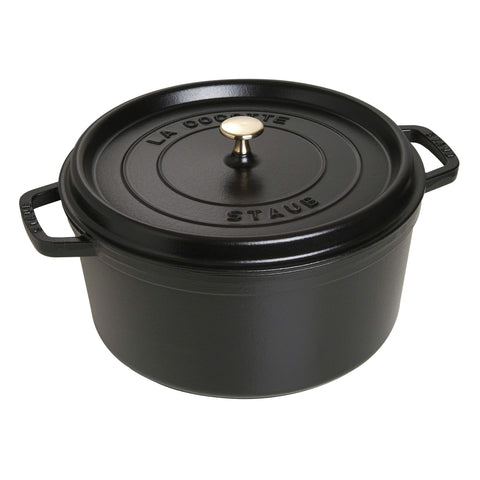 STAUB Round Cocotte 28 cm – Enameled Cast Iron “Cherry” 6.7 L