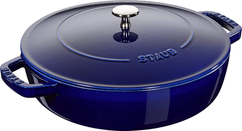 STAUB Chistera 28 cm Sauté Pan – Enamelled Cast Iron “Cherry” 3.7 L