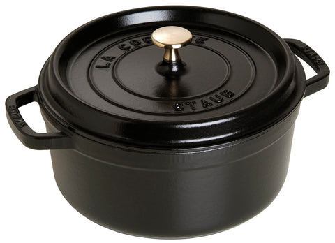 STAUB Round Cocotte 28 cm – Enameled Cast Iron “Cherry” 6.7 L