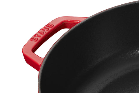STAUB Chistera 28 cm Sauté Pan – Enamelled Cast Iron “Cherry” 3.7 L