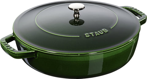 STAUB Chistera 28 cm Sauté Pan – Enamelled Cast Iron “Cherry” 3.7 L