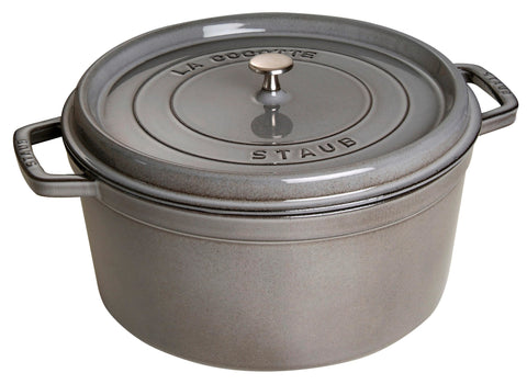 STAUB Round Cocotte 28 cm – Enameled Cast Iron “Cherry” 6.7 L