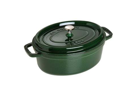 STAUB Oval Cocotte 29 cm – Enameled Cast Iron “Graphite Grey” 4.25 L