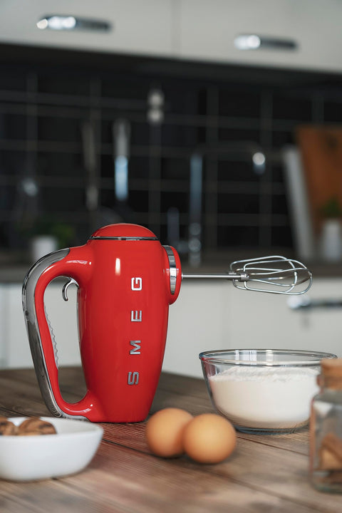 Smeg HMF01BLEU Electric Mixer – 9 Speeds, Turbo Function, Accessories & LED Display