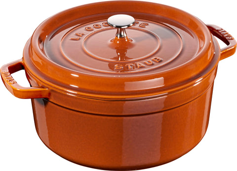 STAUB Round Cocotte 28 cm – Enameled Cast Iron “Cherry” 6.7 L