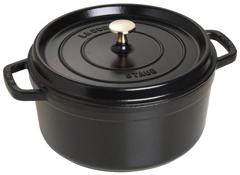 STAUB Round Cocotte 28 cm – Enameled Cast Iron “Cherry” 6.7 L
