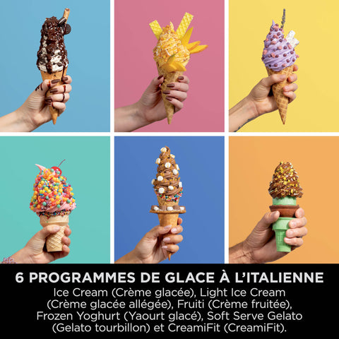 🍨 Ninja CREAMi™ Deluxe NC501EU – Sorbetière & boissons glacées (10 fonctions) – Argent