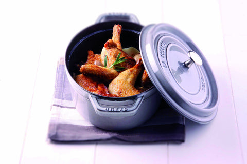 STAUB Oval Cocotte 29 cm – Enameled Cast Iron “Graphite Grey” 4.25 L