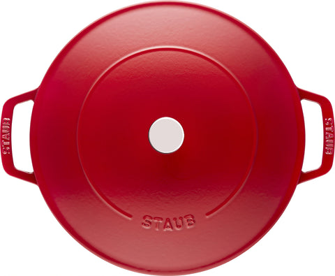 STAUB Chistera 28 cm Sauté Pan – Enamelled Cast Iron “Cherry” 3.7 L
