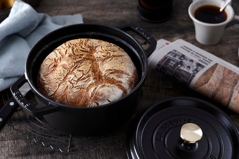 STAUB Round Cocotte 28 cm – Enameled Cast Iron “Cherry” 6.7 L