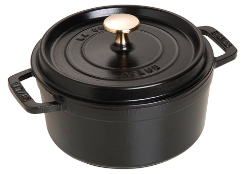 STAUB Round Cocotte 28 cm – Enameled Cast Iron “Cherry” 6.7 L