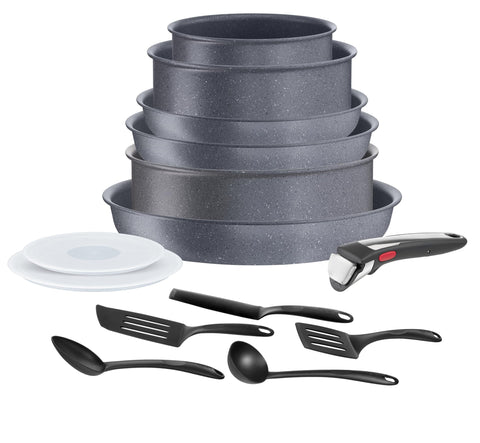 Set of 3 Tefal Ingenio Natural On 16 / 18 / 20 cm Saucepans + Removable Handle