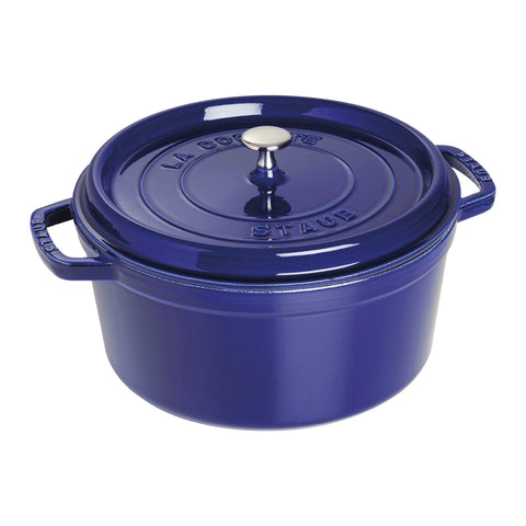 STAUB Round Cocotte 28 cm – Enameled Cast Iron “Cherry” 6.7 L