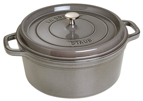 STAUB Round Cocotte 28 cm – Enameled Cast Iron “Cherry” 6.7 L