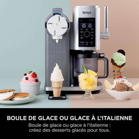 🍨 Ninja CREAMi™ Deluxe NC501EU – Sorbetière & boissons glacées (10 fonctions) – Argent