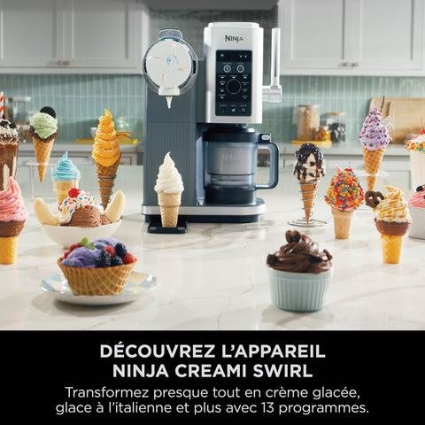 🍨 Ninja CREAMi™ Deluxe NC501EU – Sorbetière & boissons glacées (10 fonctions) – Argent