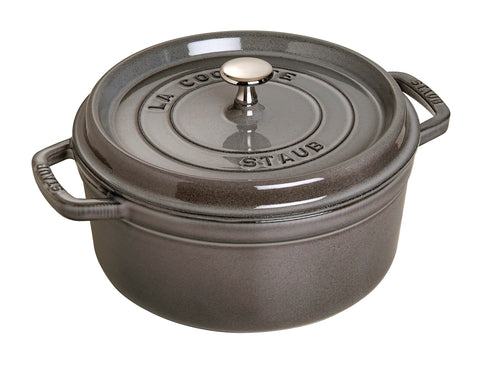 STAUB Round Cocotte 28 cm – Enameled Cast Iron “Cherry” 6.7 L
