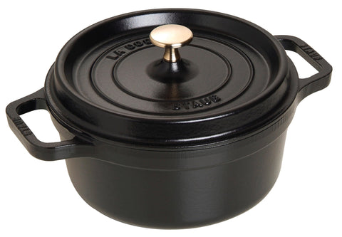 STAUB Round Cocotte 28 cm – Enameled Cast Iron “Cherry” 6.7 L