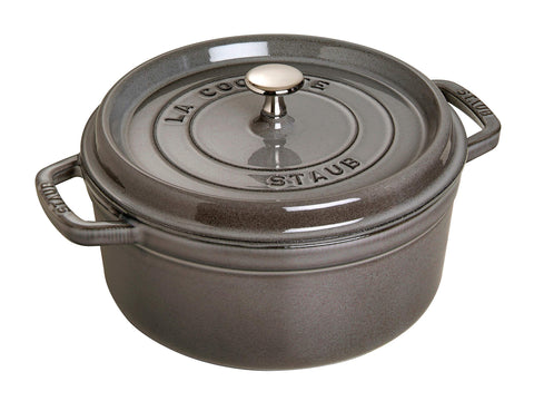STAUB Round Cocotte 28 cm – Enameled Cast Iron “Cherry” 6.7 L