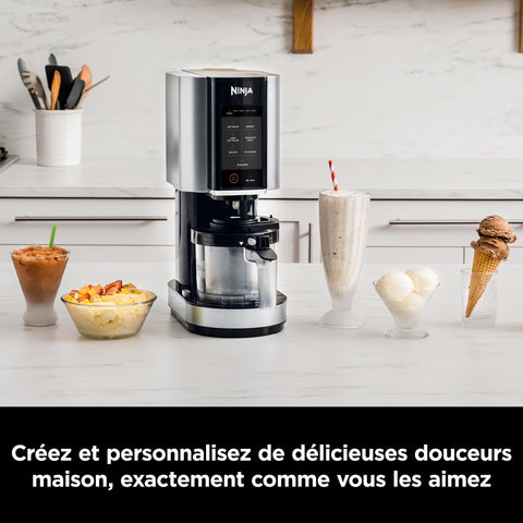 🍨 Ninja CREAMi™ Deluxe NC501EU – Sorbetière & boissons glacées (10 fonctions) – Argent