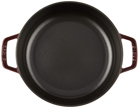 STAUB Chistera 28 cm Sauté Pan – Enamelled Cast Iron “Cherry” 3.7 L