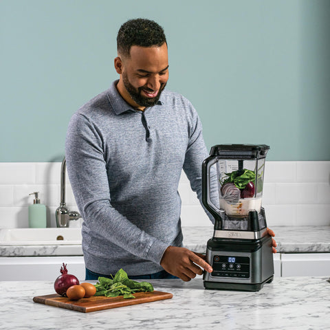 Ninja 2-in-1 Blender with 3 Auto Programs, Blender with 4 Manual Settings, 2.1L Jar & 700ml Cup, 1200W, Dishwasher Safe Parts, Auto-iQ, Black BN750EU