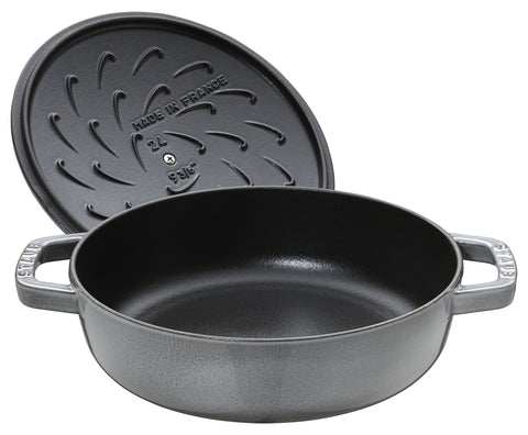 STAUB Chistera 28 cm Sauté Pan – Enamelled Cast Iron “Cherry” 3.7 L