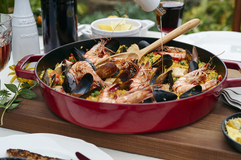 STAUB Chistera 28 cm Sauté Pan – Enamelled Cast Iron “Cherry” 3.7 L