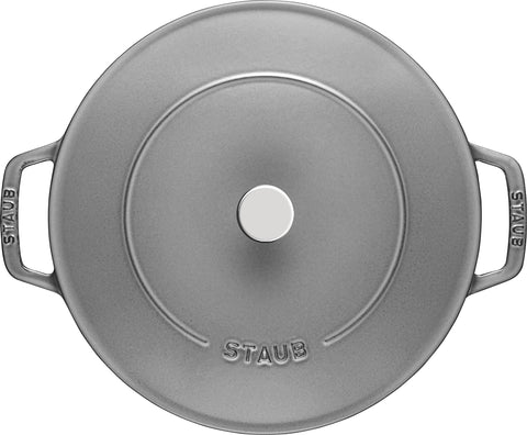 STAUB Chistera 28 cm Sauté Pan – Enamelled Cast Iron “Cherry” 3.7 L