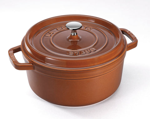STAUB Round Cocotte 28 cm – Enameled Cast Iron “Cherry” 6.7 L