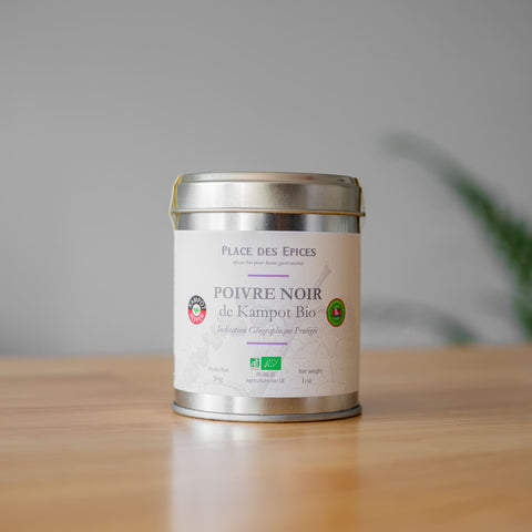 🌿 Poivre noir de Kampot Bio – 1 pot de 50 g