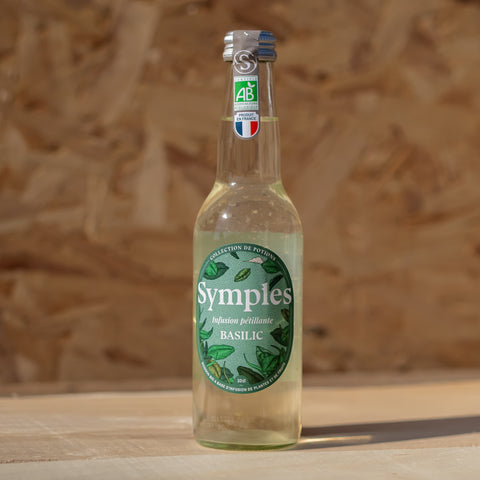 🌿 Infusion Pétillante au Basilic Bio – 33 cl