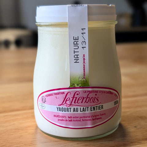🍶 Yaourt artisanal au lait entier – Fierbois Tradition 🇫🇷 180g