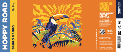 🥭 BANGO MANGO – Strong Ale Mangue Passion | 33cl Canette | 8% Vol. - Hoppy road - Bière - Livraison à domicile Nancy Metz