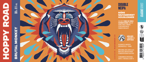 🦍 BRUTAL MONKEY – Double NEIPA | 33cl Canette | 8% Vol. - Hoppy road - Bière - Livraison à domicile Nancy Metz