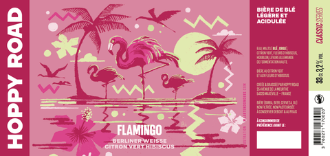 🍺 FLAMINGO – Berliner Weisse Citron Vert & Hibiscus | 33cl Bouteille | 3,2% Vol. - Hoppy road - Bière - Livraison à domicile